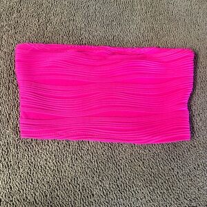 Vibrant Pink Strapless Top